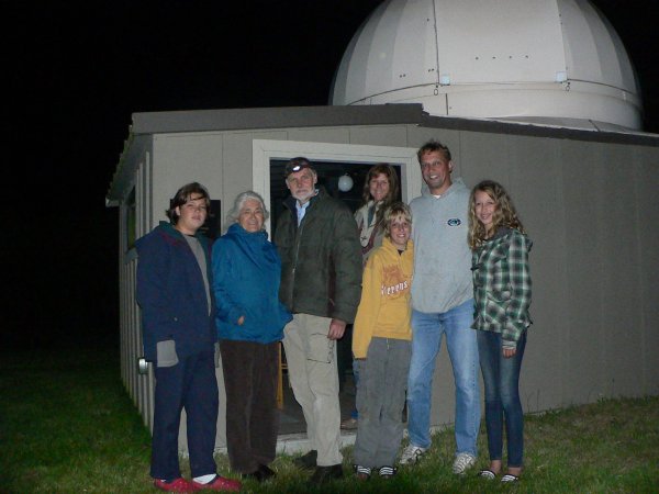 Visitors to the observatory