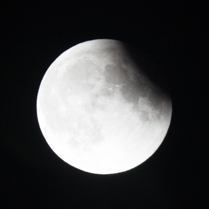 Final stage of lunar eclipse